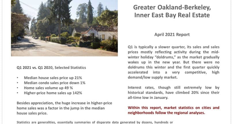 East Bay April 2021 Real Estate Market Report