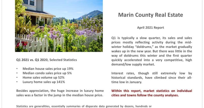 Marin April 2021 Real Estate Market Report
