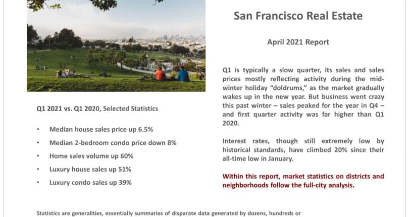 San Francisco April 2021 Real Estate Market Report